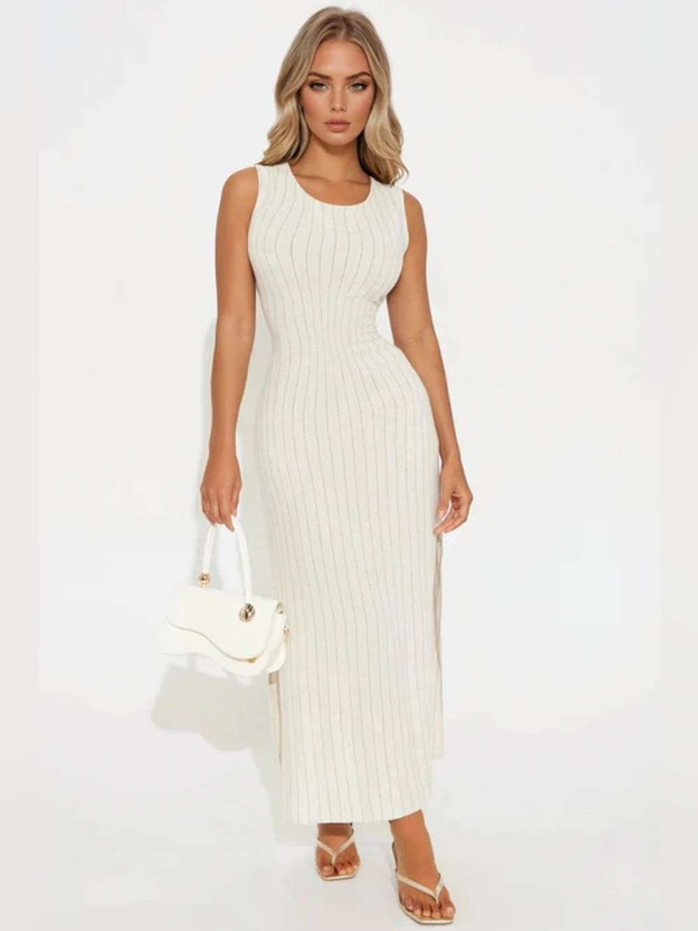 Leandra Linen Maxi Flowy Dress